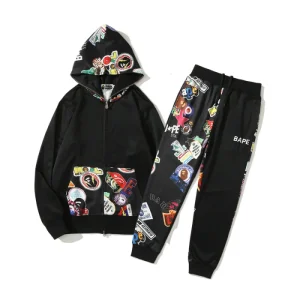 BAPE Ape Classic Logo Track Suit Black
