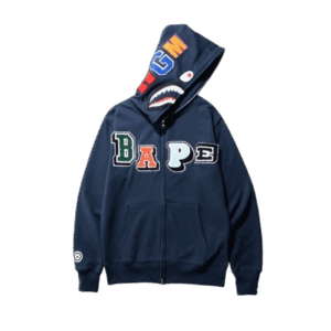 Bape A Bathing Ape Shark Zip Hoodie – Blue