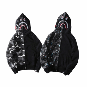 Bape Shark Men Fall Winter Casual Zipper sweatshirt Hoodies