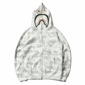 BAPE City Camo Shark Full Zip Hoodie White