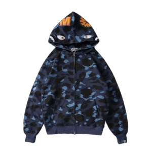 Blue Bape Hoodie Zip Up