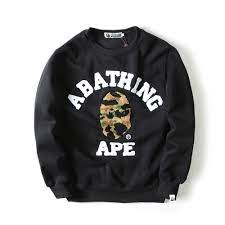 Bape A Bathing Ape Black & White Sweatshirt