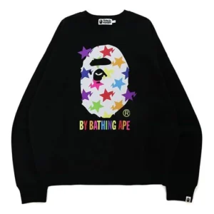 Bape A Bathing Ape Multi Star Black Sweatshirt
