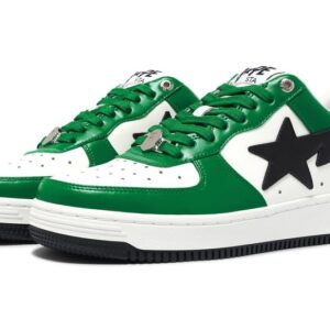 A Bathing BAPE Star Black Green Shoes
