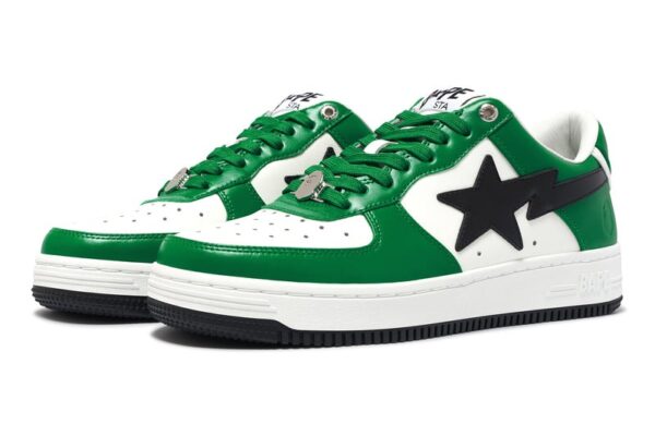 A Bathing BAPE Star Black Green Shoes