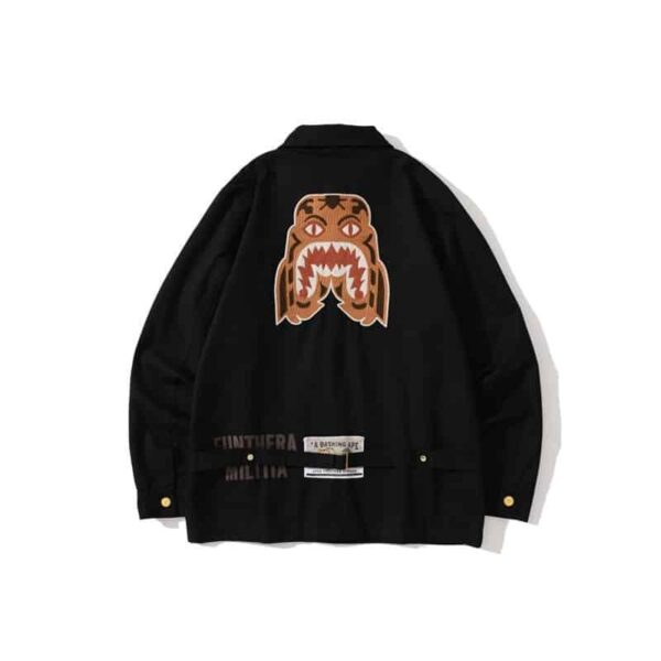 Bape Tiger Shark Coach Jacket Black