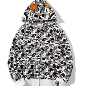 White Camo Bape Hoodie