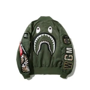 Bape X Wgm Sharke Head Jacket Green