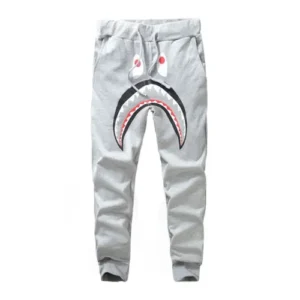 Bape Shark Camo Silver Slim Sweatpants