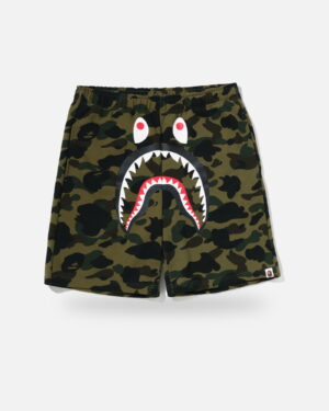 Bape 1st Camo Shark Sweat Shorts, front view