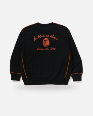 Bape a Rising Bape Relaxed Fit Crewneck Sweatshirt - Camo