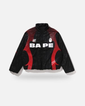 Bape Aba Frame Monogram Jacquard Multi Logo Padded Jacket - Multicolour