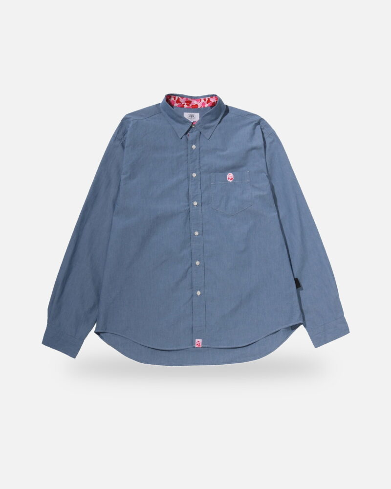 Bape ABC Camo One Point Relaxed Fit Ls Shirts, front view