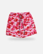 Bape ABC Camo One Point Relaxed Fit Swim Shorts, front view