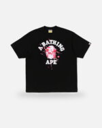 Bape ABC Camo Splash College Relaxed Fit Tee, front view