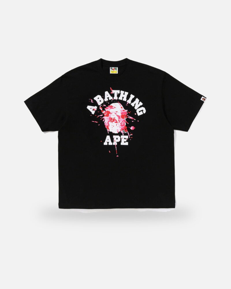 Bape ABC Camo Splash College Relaxed Fit Tee, front view