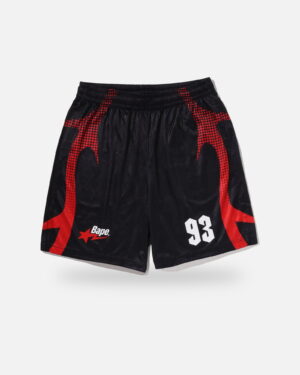 Bape Ape Flame Monogram Jacquard Relaxed Fit Football Shorts - Camo