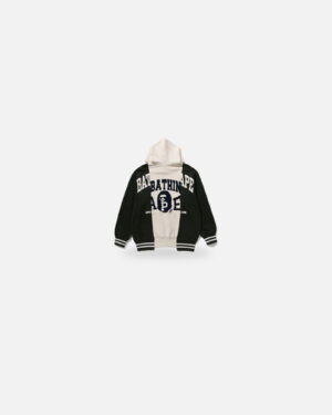 Bape Badges Color Blocking Pullover Hoodie - Camo