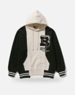 Bape Badges Color Blocking Pullover Hoodie - Camo