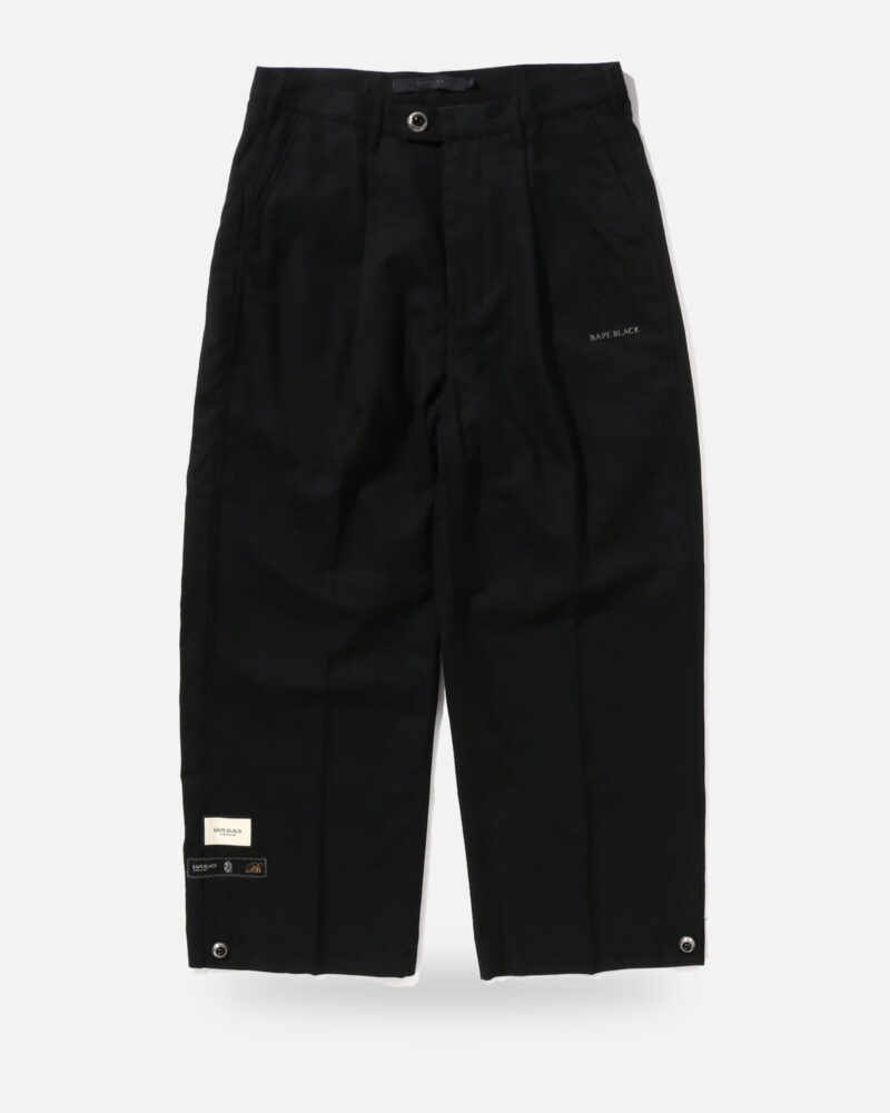 Bape Black Dress Pants with Ornaments, front view