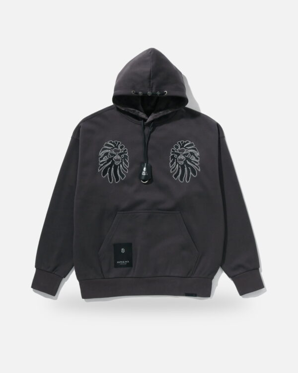 Bape Black Dual Head Key Ring Hoodie, front view