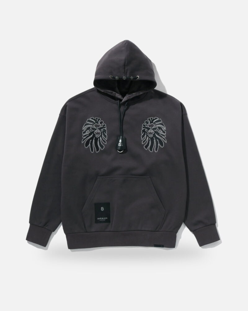 Bape Black Dual Head Key Ring Hoodie, front view