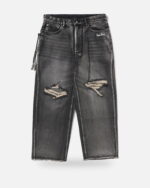 Bape Black Essential Paisley Trimmed Denim, front view