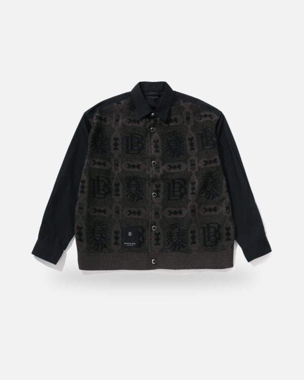 Bape Black Knitted Hybrid Shirt 1, front view