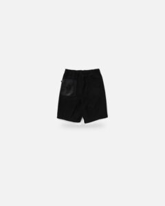 Bape Black Paisley Leather Trimmed Worker Shorts