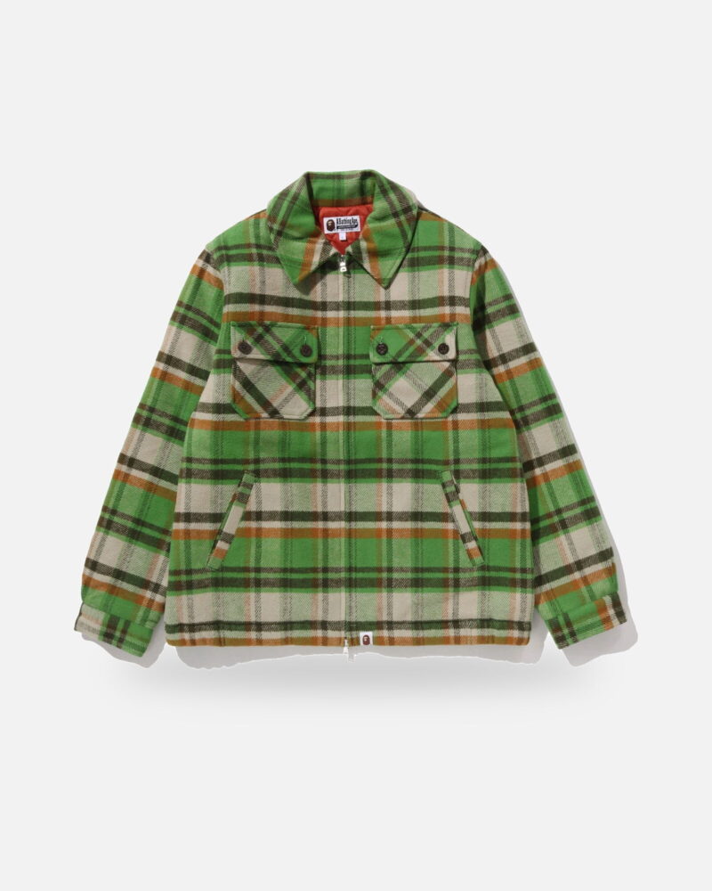 Bape Check Cpo Zip Jacket - Camo