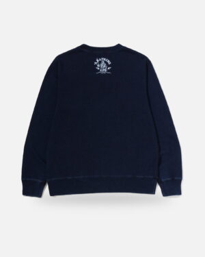Bape College Indigo Crewneck Sweatshirts - Blue