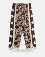 Bape Color Camo Mesh High Split Snap Button Relaxed Fit Pants - Colour Camo