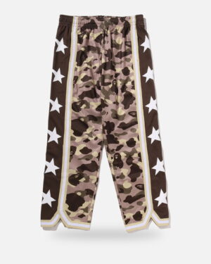 Bape Color Camo Mesh High Split Snap Button Relaxed Fit Pants - Colour Camo