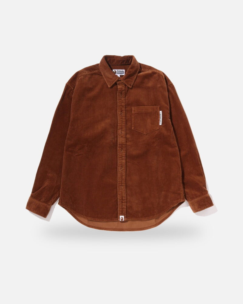 Bape Corduroy Long Sleeve Shirt - Camo