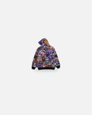 Bape Crazy Patch Shark Full-Zip Hoodie - Camo