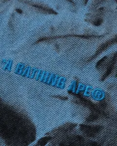 Bape Destoryed Bleach Bathing Ape Logo Ls Shirt, view 3