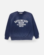 Bape Destroy Washed Effect Relaxed Fit Crewneck Sweatshirt - Camo