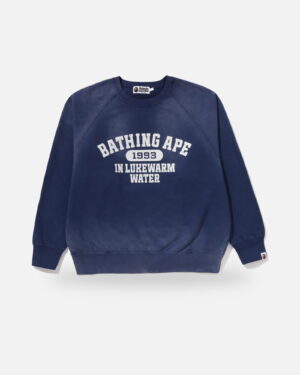 Bape Destroy Washed Effect Relaxed Fit Crewneck Sweatshirt - Camo