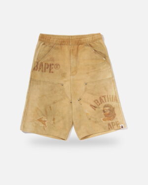 Bape Fake Print Relaxed Fit Sweat Shorts - Camo