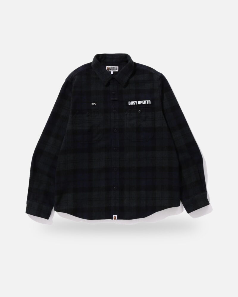 Bape Flannel Check Tactical Shirt - Camo