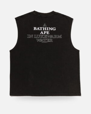 Bape Heavy Wash Ape Head Cropped Fit Tank Top - Camo