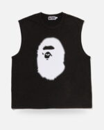 Bape Heavy Wash Ape Head Cropped Fit Tank Top - Camo