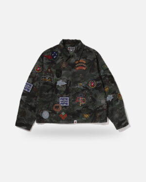 Bape Hybrid Camo Multi Badge Jacket - Multicolour
