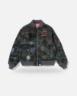 Bape Hybrid Camo Multi Badge Padded MA-1 - Multicolour