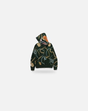 Bape Jewels Shark Full-Zip Hoodie - Camo