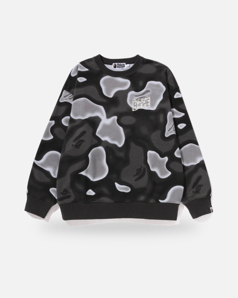 Bape Liquid Camo Bape STA Crewneck Sweat, front view