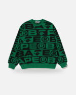 Bape Lux Sport Pattern Oversized Crewneck - Camo