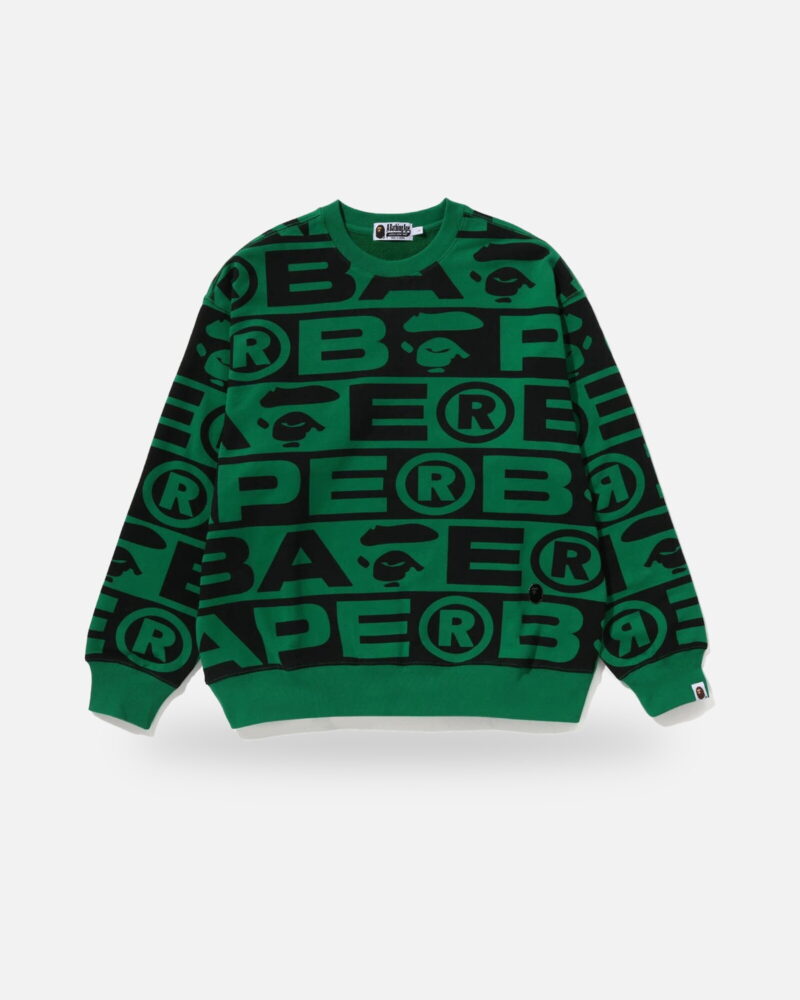 Bape Lux Sport Pattern Oversized Crewneck - Camo