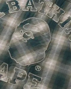 Bape Ombre Check College Relaxed Fit Shirt, view 4
