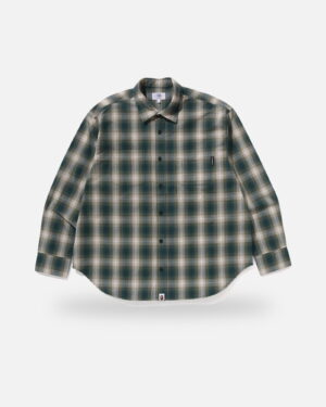 Bape Ombre Check College Relaxed Fit Shirt - Camo